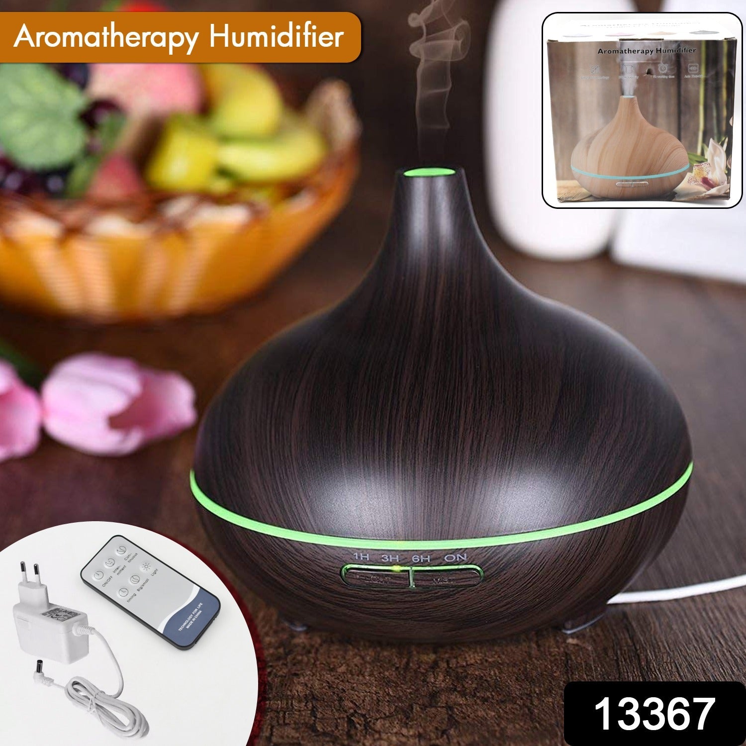 Aromatherapy Humidifier With 7 Colourful Led Light Change (500 Ml Capacity  With Remote) Aromatherapy Humidifier With 7 Colourful Led Light Change (500 Ml Capacity  With Remote)